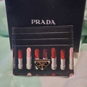 Prada lipstick patten card holder